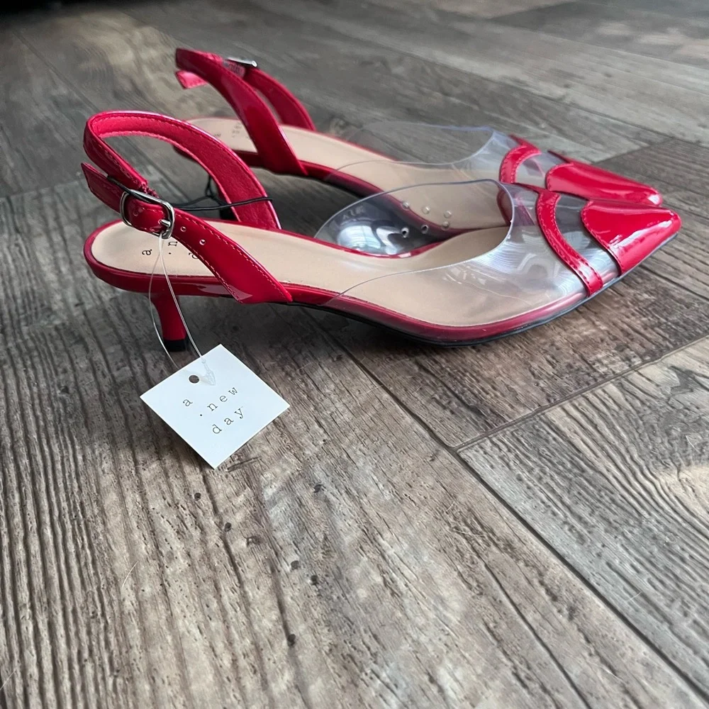 a new day Red Heels Pointed Toe - Picture 3 of 6